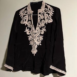 Boston Proper black/white blouse new without tags